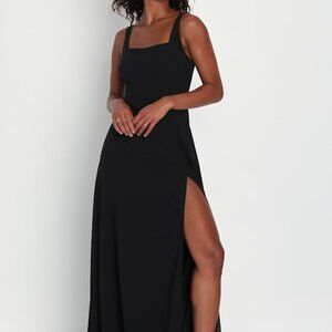 Lulus Remarkable Arrival Black Sleeveless Maxi Dress - Size S